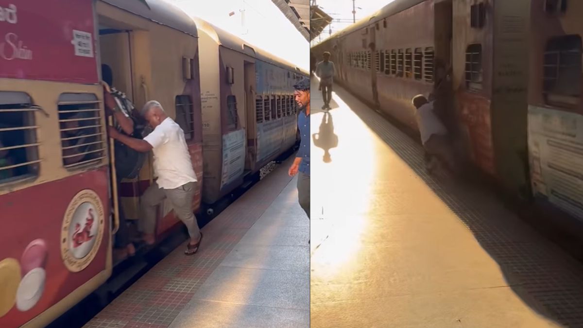 elderly-man-falls-while-boarding-moving-train-in-karnataka-another-passenger-falls-with-him-viral-video
