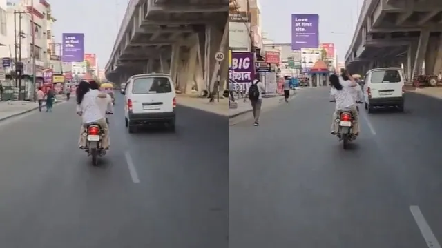 woman-beats-husband-with-slipper-on-moving-bike-in-lucknow-viral-video-shocks-internet