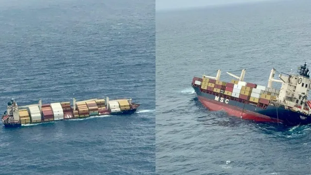 Indian Coast Guard Mounts Rescue Operation For Distressed Liberian Vessel After It Tilts Off Kochi Coast; 21 Rescued