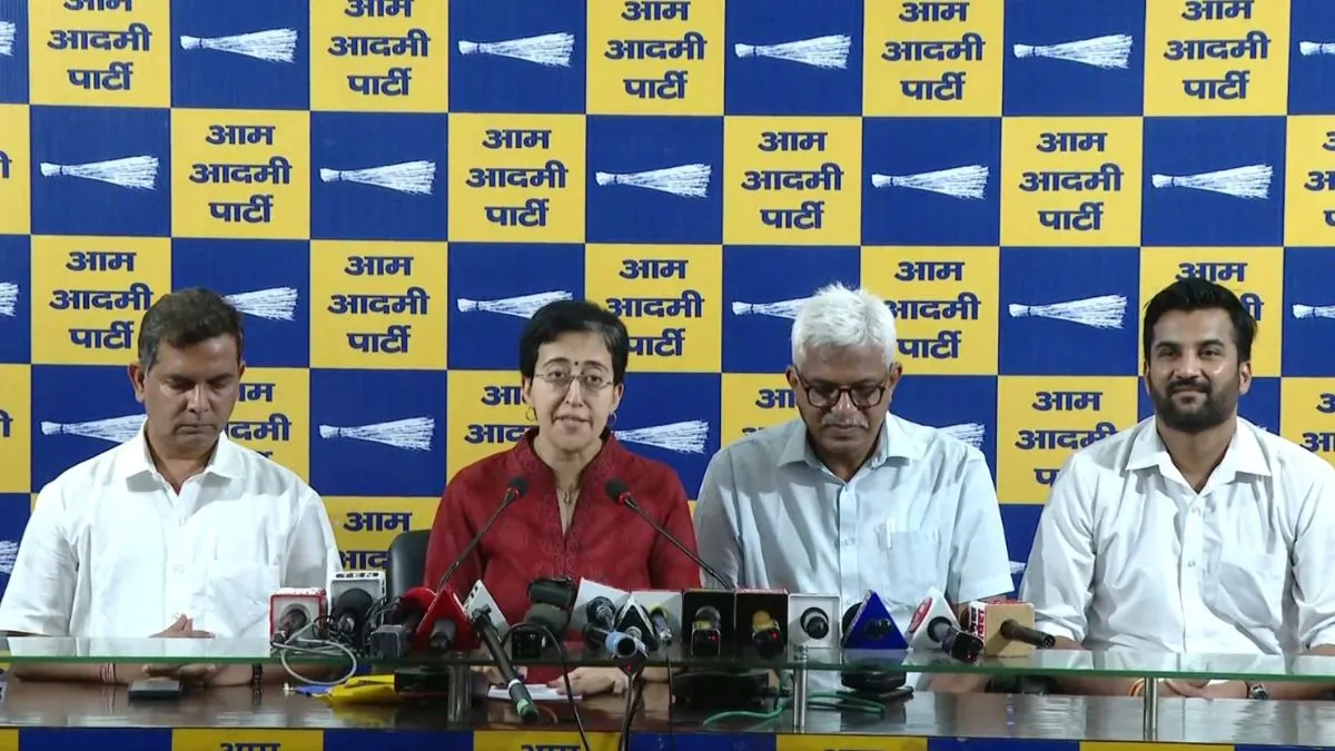 aap-presents-bjps-report-card-as-rekha-guptaled-govt-completes-100-days-in-delhi-power-cuts-school-fee-hikes-water-crisis