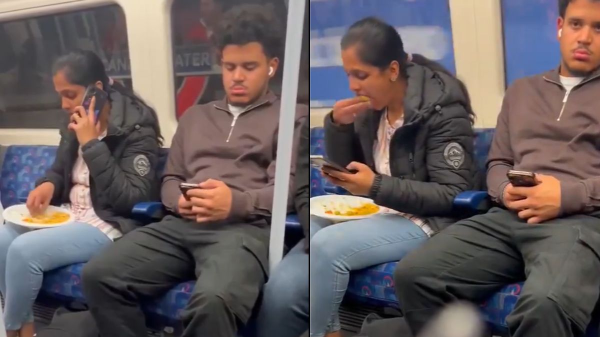 Indian Woman Eats Rice With Hands On London Train; Viral Video Sparks Fierce Debate