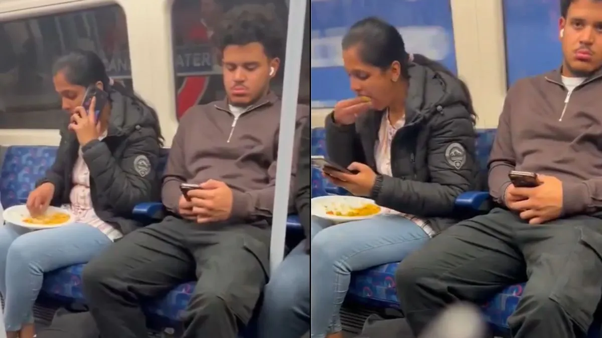 Indian Woman Eats Rice With Hands On London Train; Viral Video Sparks Fierce Debate