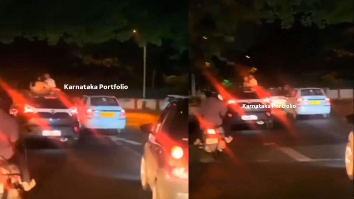 Bengaluru Couple Turns Public Road Into Private Bedroom By Romancing On Car Sunroof, Faces Police Action After Video Goes Viral