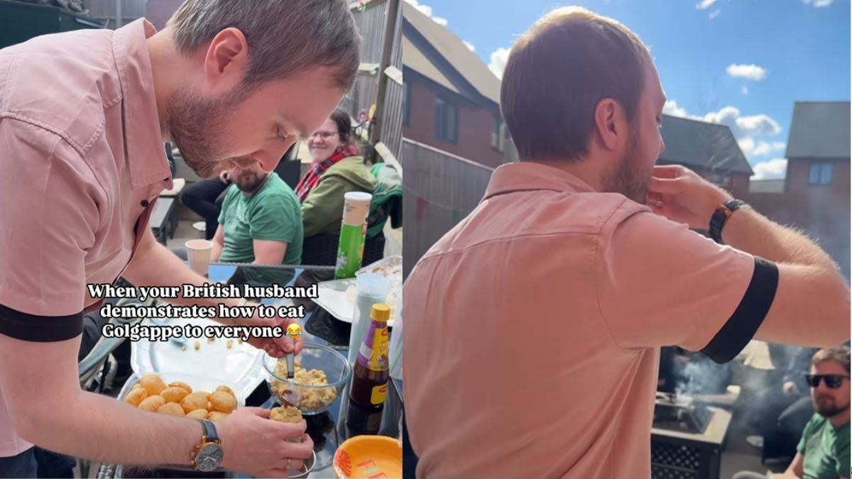 British Man Demonstrates How To Eat Golgappas Like A Pro In Viral Video, Internet Cheers Him On