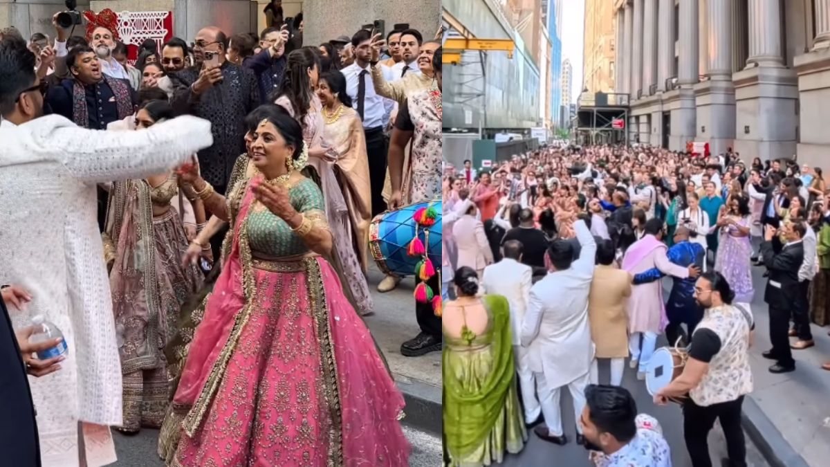 Indian Wedding Baraat With 400 Guests Shuts Down Wall Street In Viral Video; Internet Calls It 'Insane'