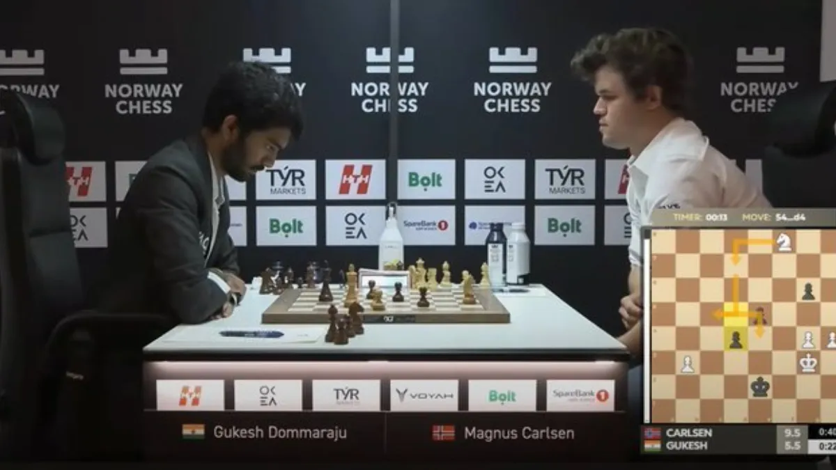 magnus-carlsen-beats-table-in-anger-as-d-gukesh-collects-famous-win-at-norway-chess-2025-video