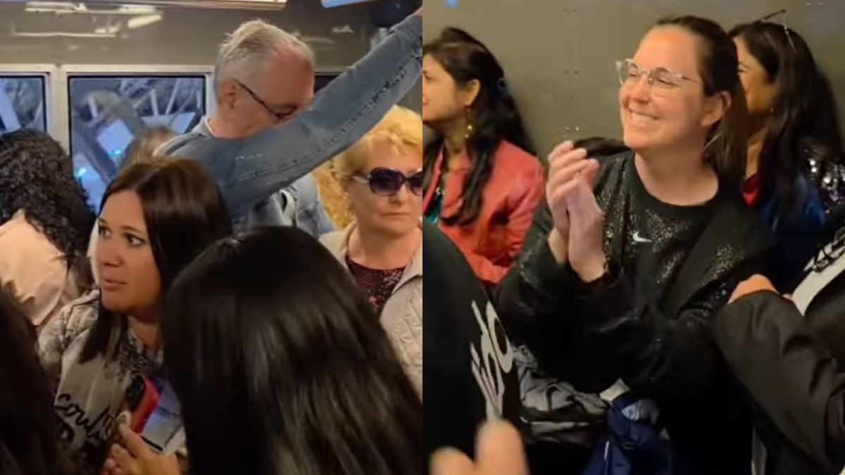Aaja Sanam Madhur Chandni Song Echoes Through Paris As Indian Tourists Turn Eiffel Tower Into Bollywood Dance Floor