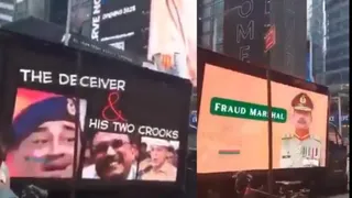 'Loser Munir, Fraud Marshal': Pakistanis Troll Army Chief Asim Munir With Billboard At Times Square In Bold Protest | Viral Video
