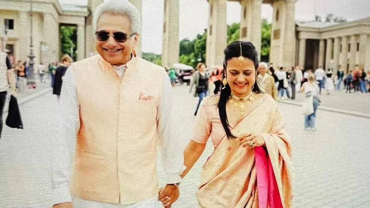 tmc-mp-mahua-moitra-ties-knot-with-senior-bjd-leader-pinaki-misra-in-germany