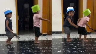Kids Turn Iconic Katappa-Baahubali Scene Into Comedy Showdown; Internet Bursts Into Laughter | Viral Video