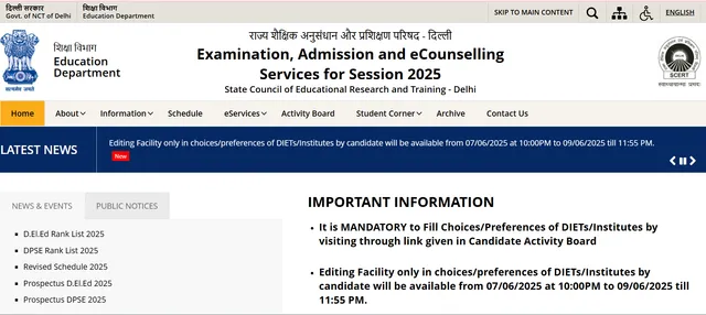 SCERT Delhi DElEd Result 2025 Released Today; Know Steps To Check Result At scertdelhi.admissions.nic.in, Rank List & Direct Link Here