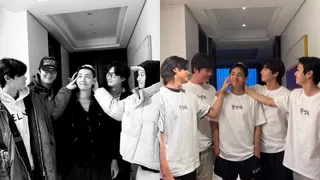BTS V Reunites With Wooga Squad; Park Seo joon, Park Hyung sik, Choi Wooshik And Peakboy Recreate 2023 Pose After Kim Taehyung's Military Discharge