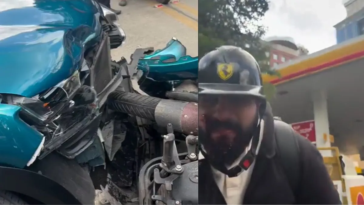 bengaluru-road-rage-woman-accuses-injured-biker-of-drama-after-collision-with-her-car-video-goes-viral