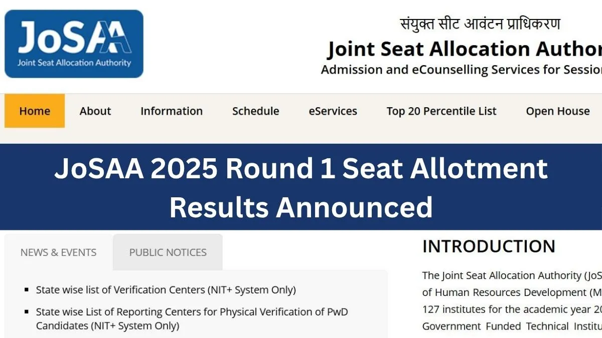 josaa-2025-first-round-seat-allotment-results-released-at-josaanicin