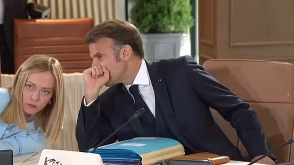 Meloni macron g7 summit 