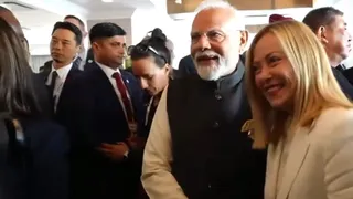 G7 Moment: PM Modi, Meloni Exchange Smiles And Handshake At Summit Venue | VIDEO