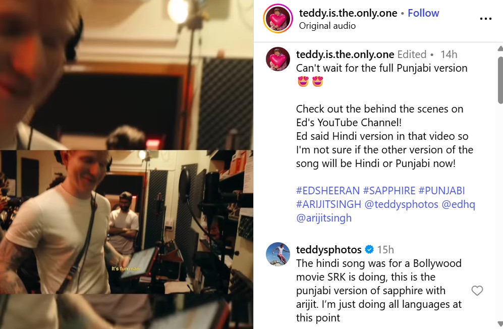 ED sheeran Hindi song