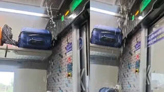 Massive Water Leakage Soaks Delhi-Bound Vande Bharat, Viral Video Triggers Outrage: 'Complimentary Waterfall'