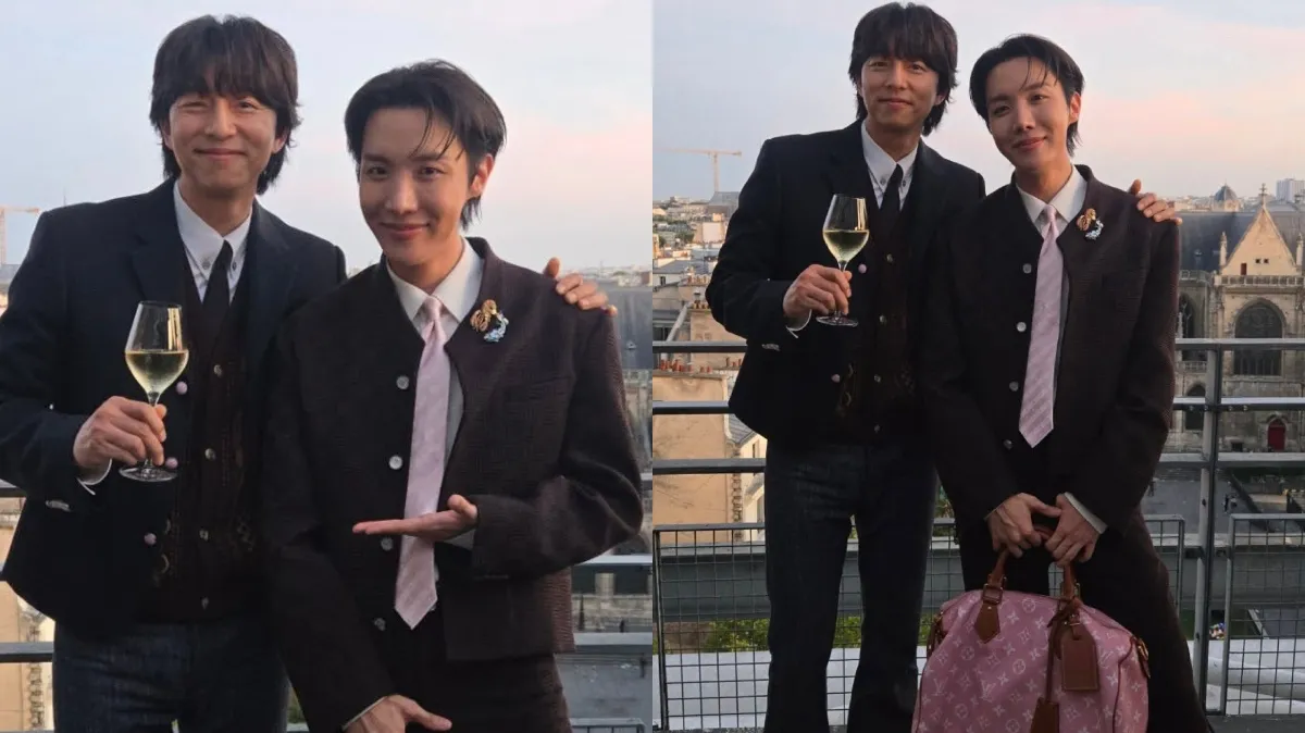 bts-jhope-strikes-pose-with-squid-game-actor-gong-yoo-holding-pink-lv-bag-at-louis-vuitton-mens-spring-summer-2026-show-latest-kpop-news