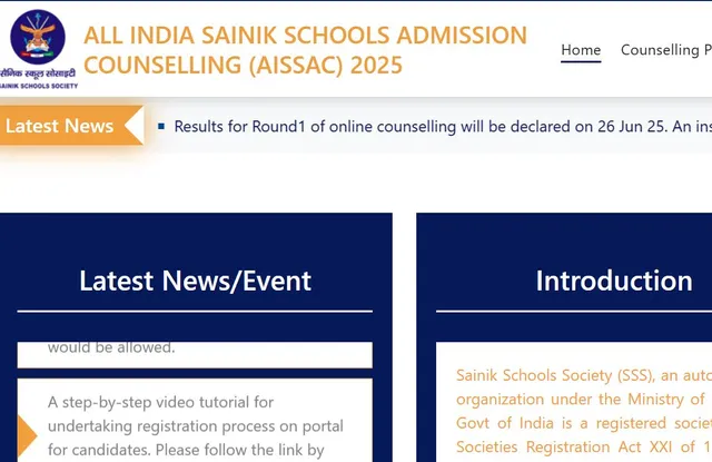 AISSAC 2025 Result OUT: ALL India Sainik School Round 1 Seat Allotment Result Declared At pesa.ncog.gov.in, How To Check & Post-Allotment Procedures Details Here
