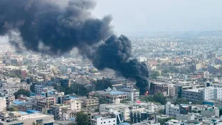 Noida: Massive Fire Breaks Out At Sector 2 Private Firm, Dousing Op Underway | Watch