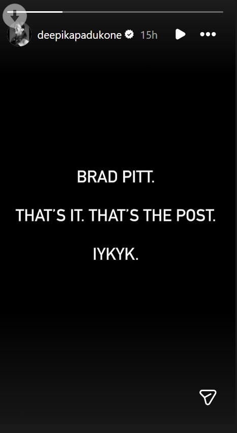 deepika Brad Pitt F1