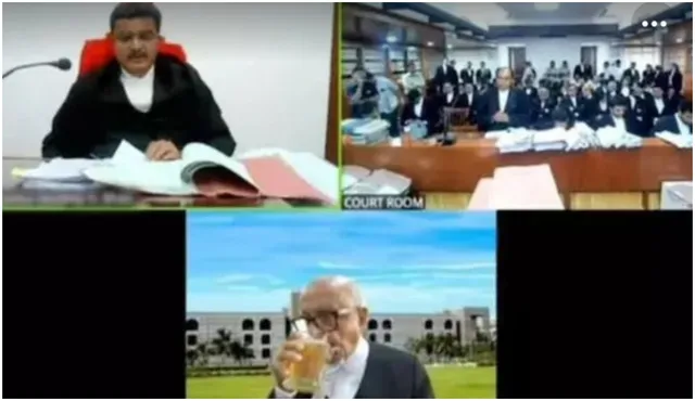 lawyer-sips-beer-during-virtual-hearing-at-gujarat-high-court-irked-bench-initiates-contempt-proceedings-watch