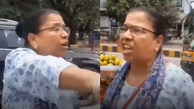 ips-ki-maa-hoon-woman-hits-car-then-threatens-to-throw-car-owner-in-jail-viral-video