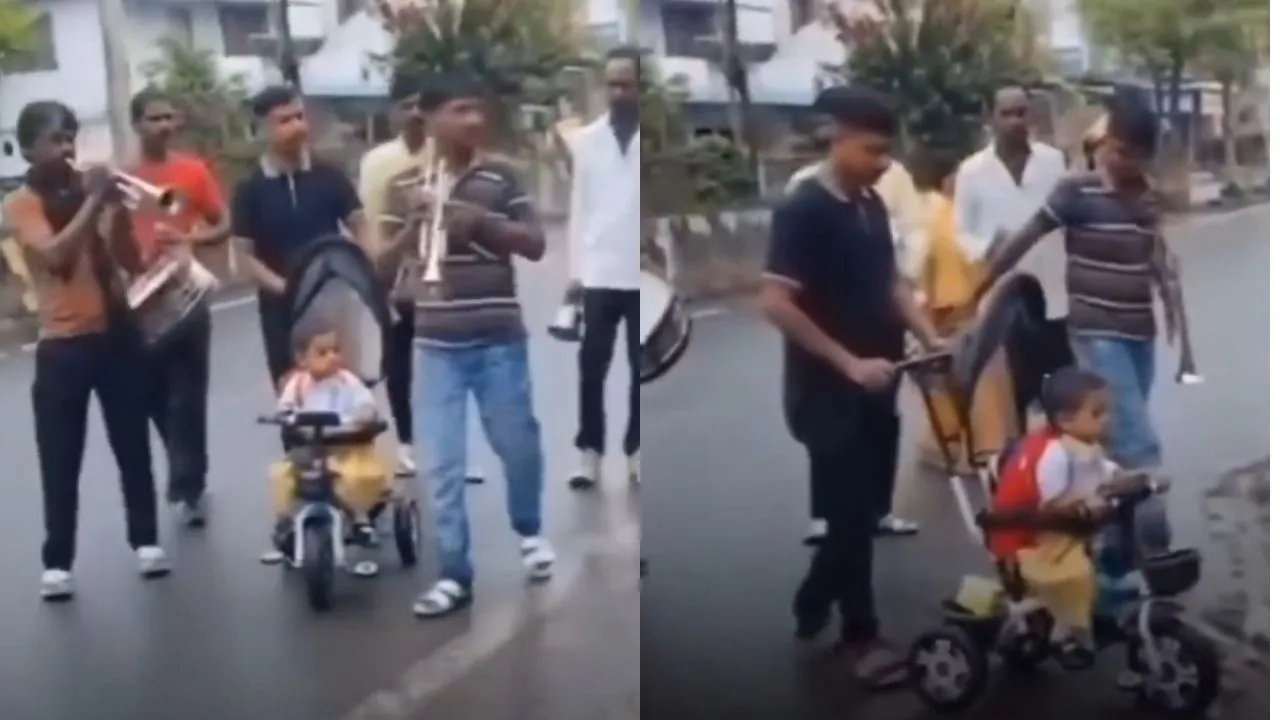 proud-dad-takes-daughter-to-school-with-full-band-baaja-on-her-first-day-internet-cheers-the-celebration-video