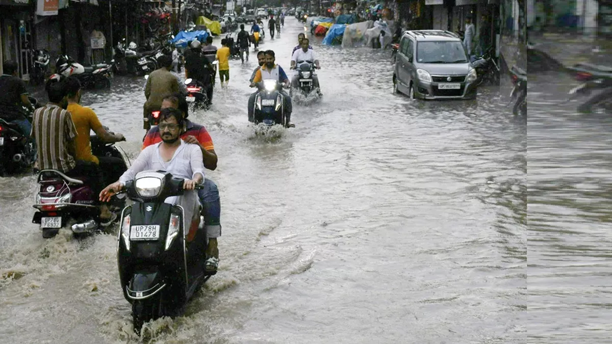 weather-update-monsoon-rains-lash-several-parts-of-up-imd-issues-red-alert-in-himachal-mp-showers-likely-in-gujarat-maha