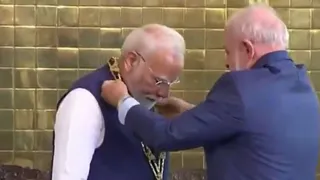 PM Modi Gets 26th International Award As  Brazil’s Highest Civilian Honour Conferred: Watch