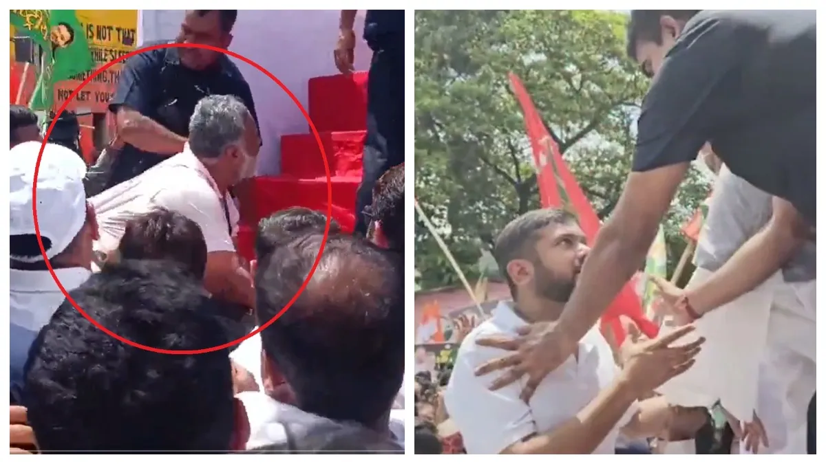 kanhaiya-kumar-pappu-yadav-stopped-from-boarding-van-with-rahul-gandhi-during-bihar-bandh-watch