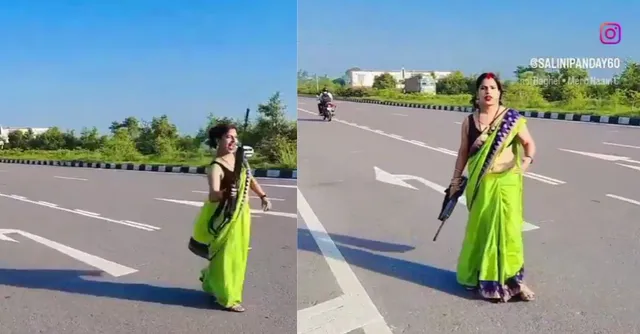 woman-dances-on-kanpurdelhi-highway-with-gun-in-hand-for-instagram-reel-sparks-outrage-police-take-note