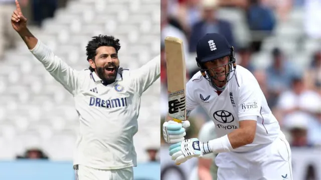 india-national-cricket-team-vs-england-national-cricket-team-match-scorecard-3rd-test-ravindra-jadeja-playfully-dares-joe-root-to-complete-his-run-after-getting-stuck-on-99-watch