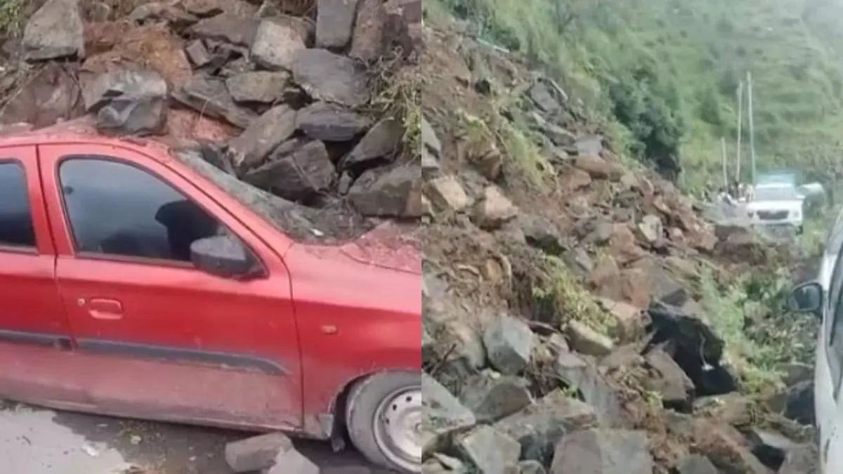 himachal-rain-three-vehicles-damaged-due-to-landslide-in-sirmaur-11-roads-closed-details