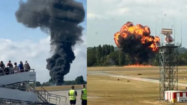 Plane Crashes At London Southend Airport, Creating Giant Fireball Caught On Camera