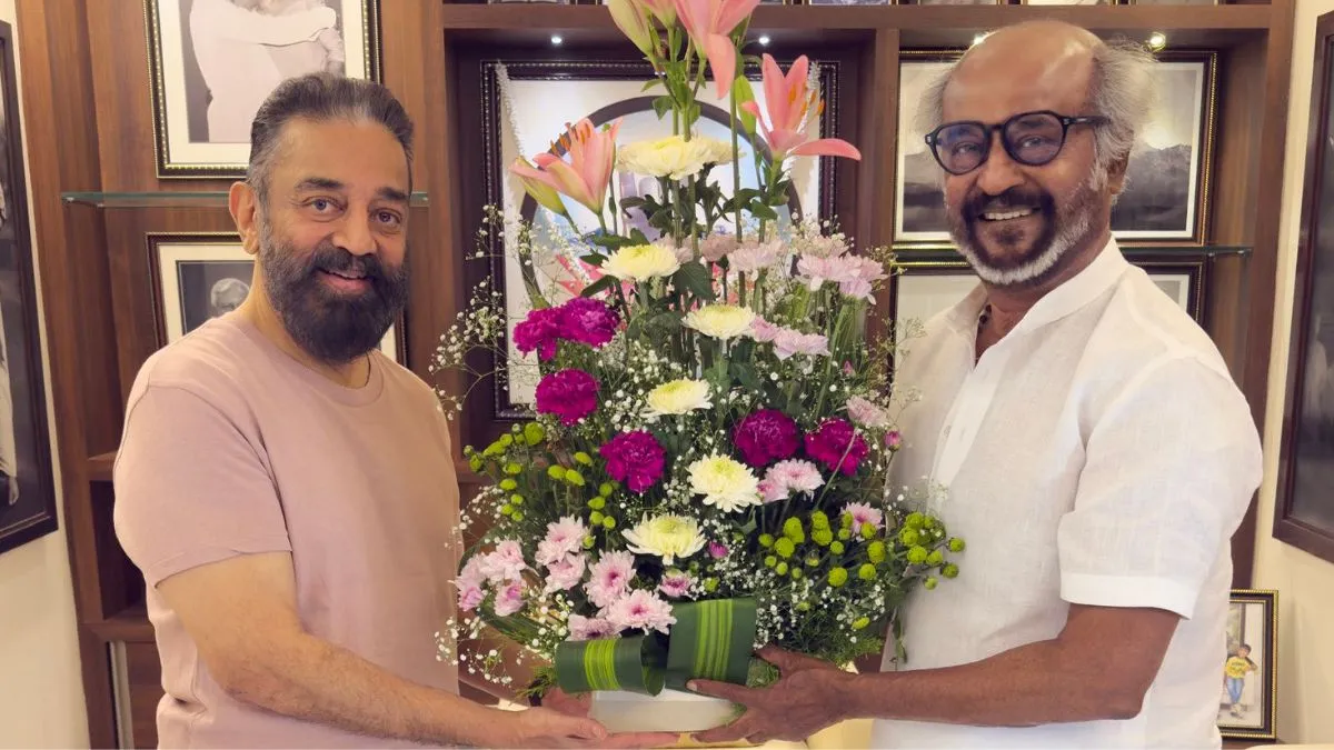 kamal-haasan-feels-delighted-after-meeting-friend-rajinikanth-before-oath-taking-ceremony-at-rajya-sabha