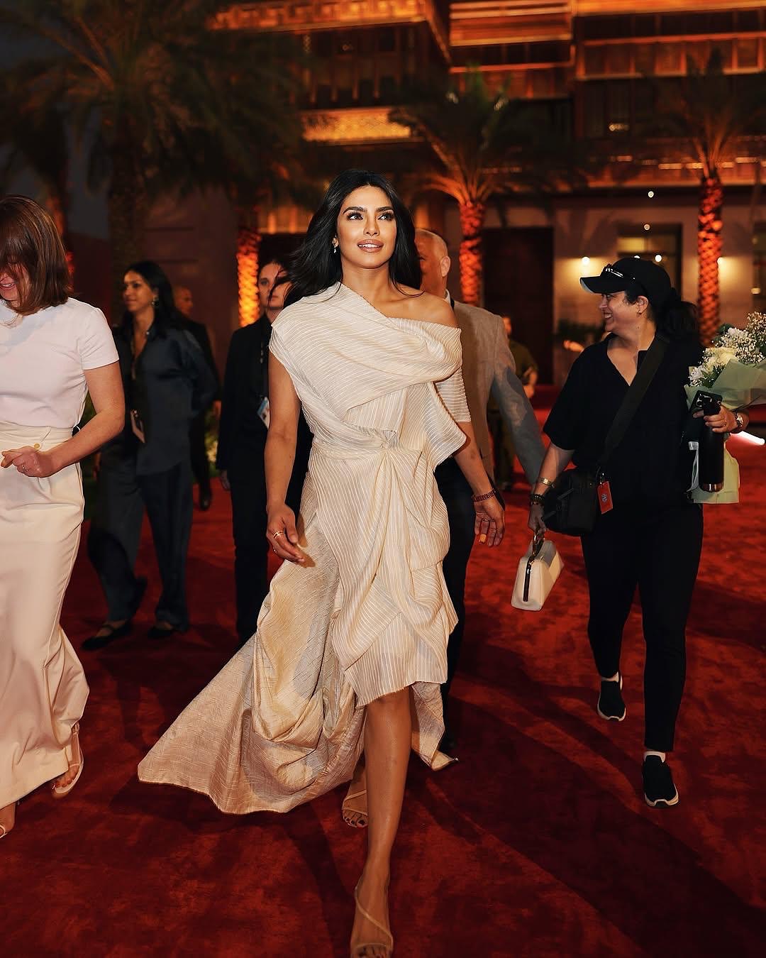 Priyanka Chopra In Off Shoulder Gown