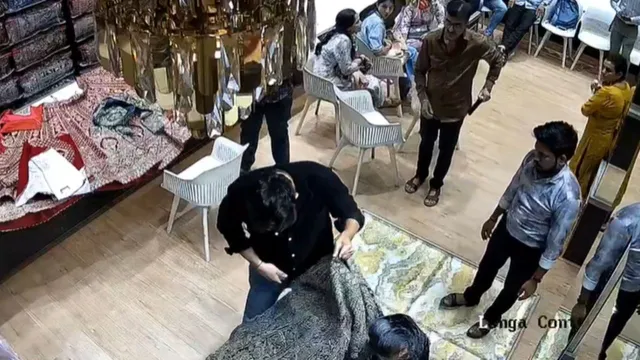 man-gets-angry-destroys-lehenga-and-threatens-shopkeeper-with-knife-after-fiances-refund-is-denied-viral-video