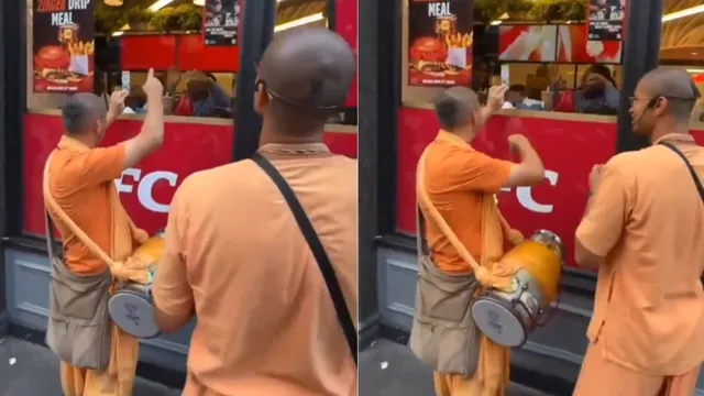 iskcon-devotees-chant-hare-krishna-outside-kfc-after-youtubers-chicken-prank-at-temple-restaurant-sparks-outrage-internet-applauds