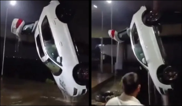 mumbai-following-google-maps-woman-drives-car-into-ditch-rescued-watch