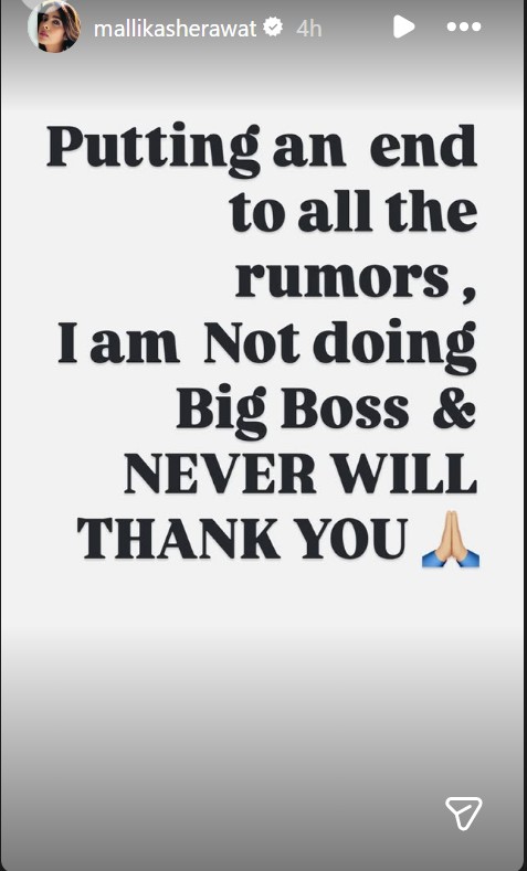 Mallika Sherawat Bigg Boss 19