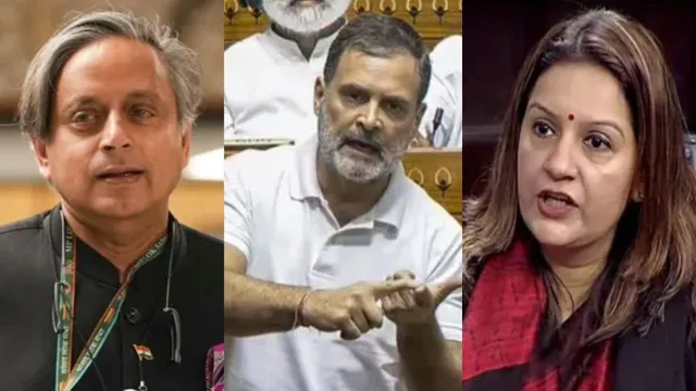 rahul-gandhi-backing-of-trumps-dead-economy-jibe-at-india-divides-congress-shashi-tharoor-rajiv-shukla-priyanka-chaturvedi