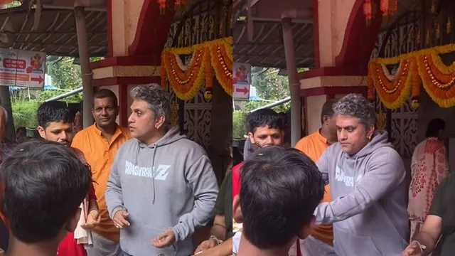 mohit-suri-seeks-blessings-at-juhu-temple-distributes-bhog-following-success-of-saiyaara