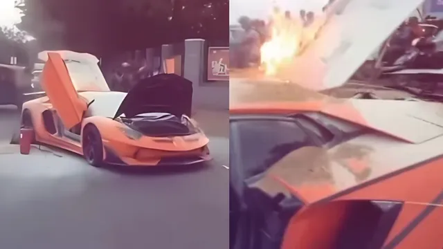 watch-lamborghini-aventador-worth-rs-5-crore-bursts-into-flames-on-bangalore-road