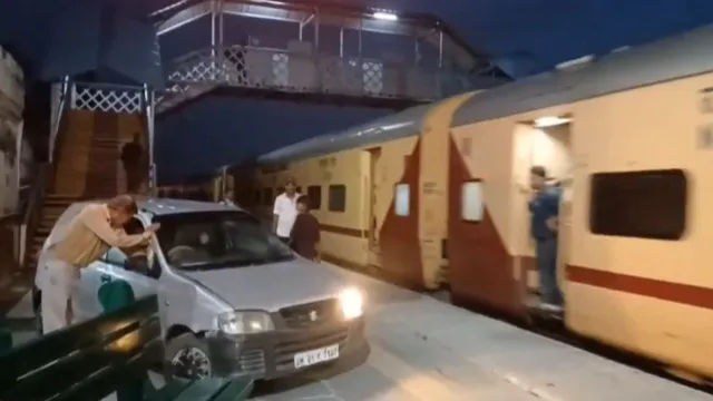meerut-viral-video-drunk-army-man-drives-car-onto-railway-platform-to-drop-off-relatives