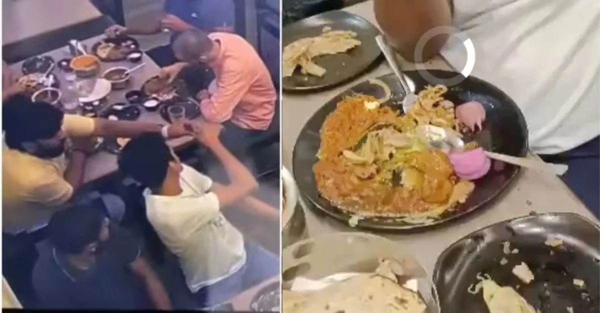 caught-on-camera-men-plant-bone-in-veg-biryani-to-skip-bill-at-gorakhpur-restaurant