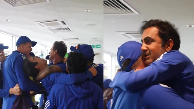 india-national-cricket-team-vs-england-cricket-team-india-dressing-room-celebration-gautam-gambhir-hugs-morne-morkel-ind-beat-eng-at-oval