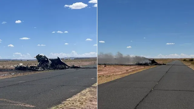 us-plane-crash-video-medical-transport-plane-crashed-and-caught-fire-in-northern-arizona-death-toll-updates