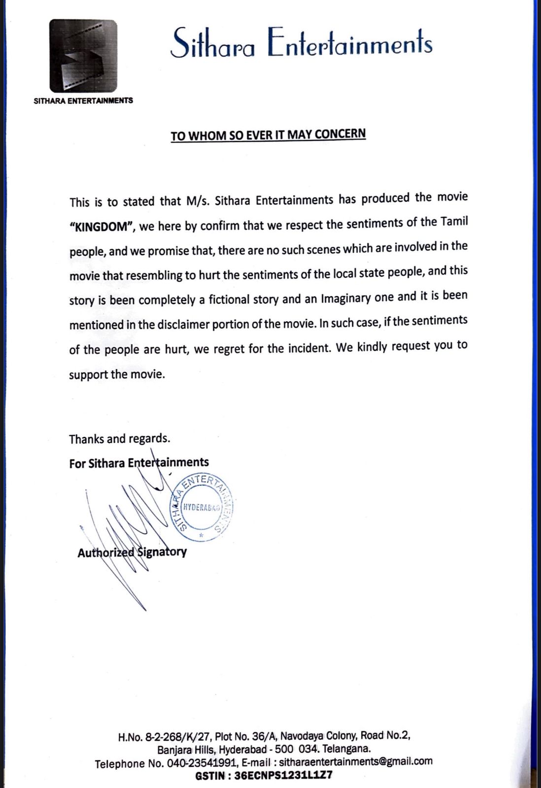 Kingdom Makers statement amid protest